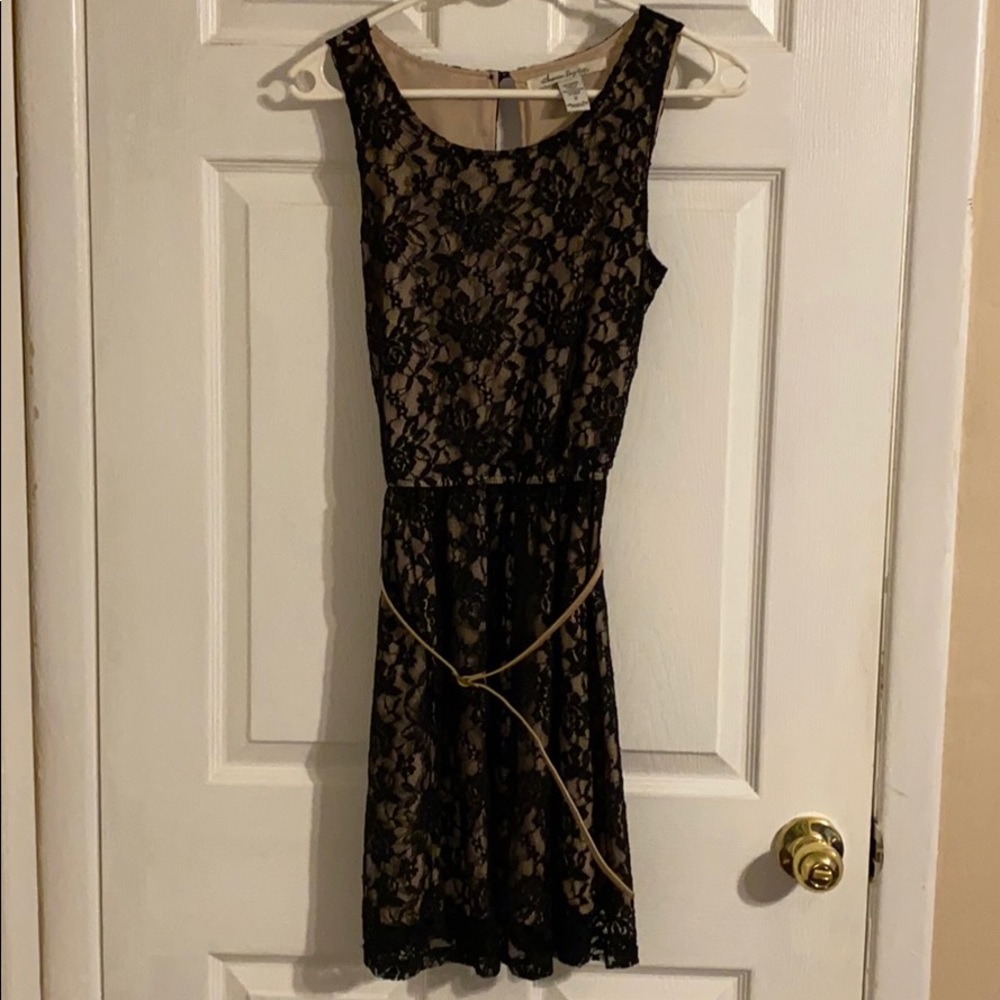 Black and Tan lace dress